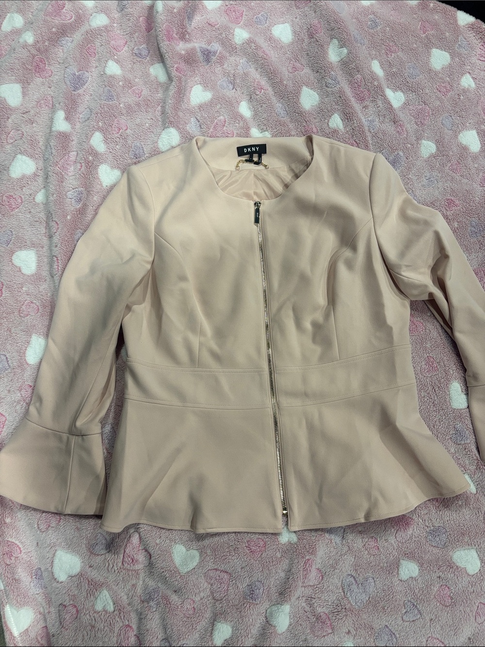DKNY Women's light pink  Zip Jacket